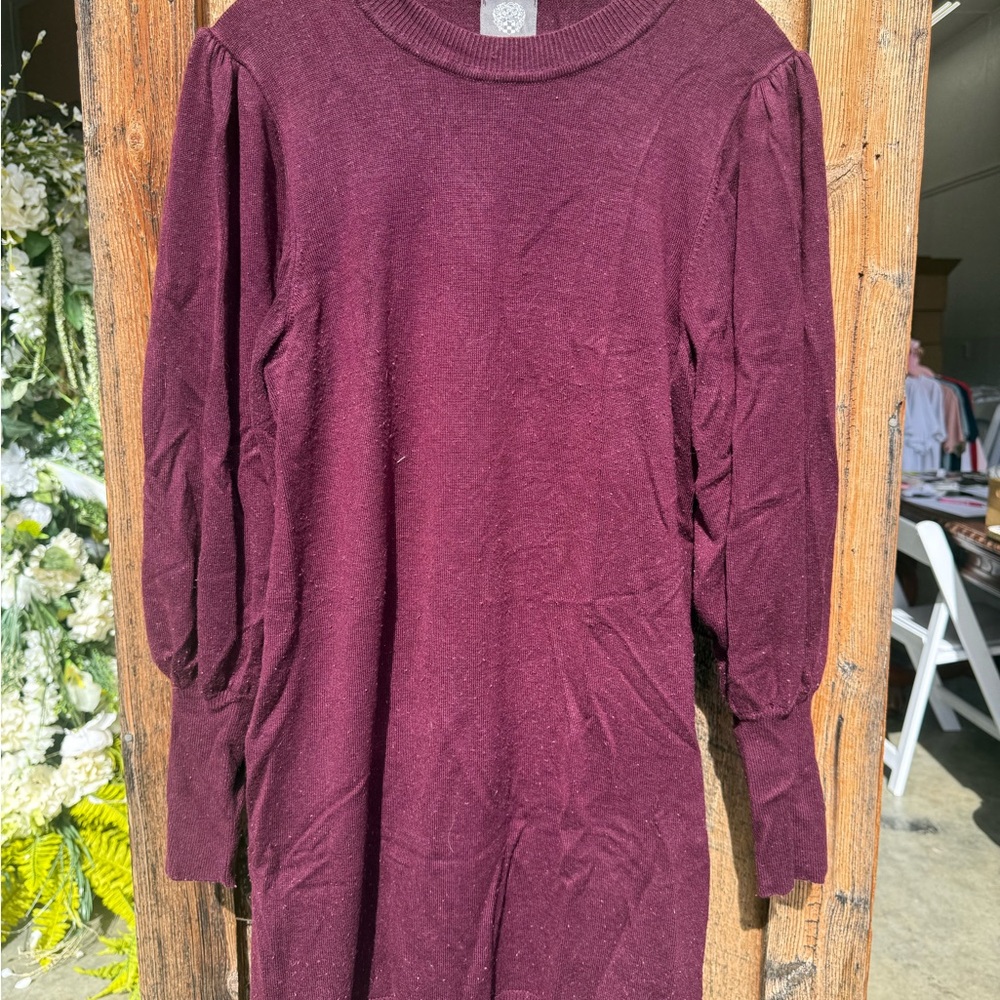 Vince Camuto Deep Burgundy Knit Top
